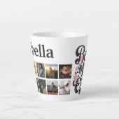 フォトコラージョ最高のンMom Everスクリプトレトロ母 カフェラテマグ (正面)