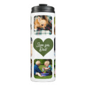 フォトコラージラブユーパパ文字 パーソナライズされた タンブラー (正面)