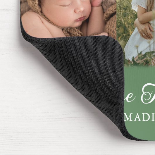 フォトコラージンググリーンと金ゴールド最高のマム マウスパッド (コーナー)