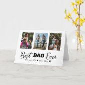 フォトコラ最高のージュパパエバーファーズデイ カード (黄色い花)