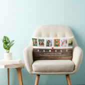 フォトコラ素朴ージュカスタムファミリー写真ラブ ランバークッション (椅子)