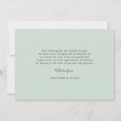 フォトコラ結婚ージュの感謝の気持ち|ミント サンキューカード (裏面)