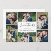 フォトコラ結婚ージュの感謝の気持ち|白 サンキューカード (正面/裏面)