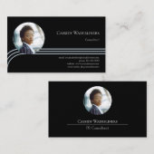 フォトコンサルタントLight Blue Black名刺 名刺 (正面/裏面)