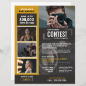 フォトコンテストのチラシテンプレート (正面/裏面)