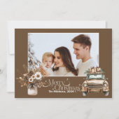 フォトコージーフェスティバル素朴クリスマス シーズンカード (正面)