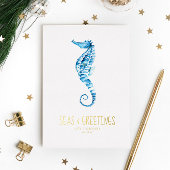 フォトコースタルクリスマスカード 箔シーズンカード