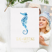 フォトコースタルクリスマスカード 箔シーズンカード