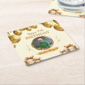 フォトコースター70誕生日 スクエアペーパーコースター (アングル)