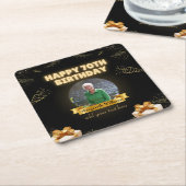 フォトコースター70誕生日 スクエアペーパーコースター (アングル)