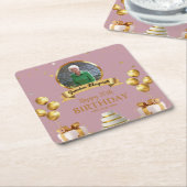 フォトコースター70誕生日 スクエアペーパーコースター (アングル)