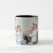 フォトコーパーソナライズされたヒマグカップ、自分の写真を追加 ツートーンマグカップ (中央)