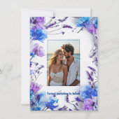 フォトコーンフラワーとラベンダーエレガンス セーブザデート (裏面)