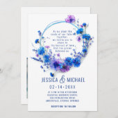 💍フォトコーンフラワーとラベンダーブリス付き 招待状 (正面/裏面)