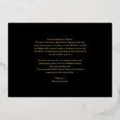 フォトゴエレガントンデリーフェイクレース結婚ズ 箔招待状 (裏面)