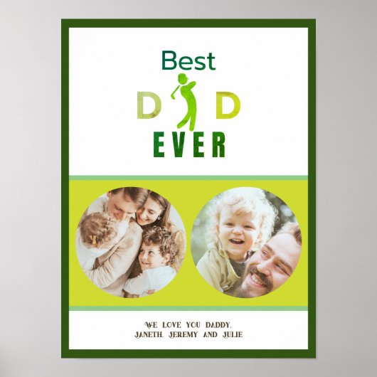 フォトゴル最高のフパパはクール常にモダン父親の日 ポスター (正面)