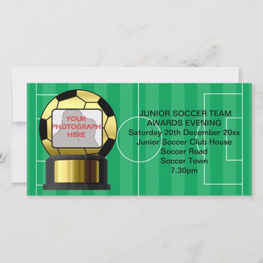 フォトゴールデンサッカー賞の招待フォトカード (正面)