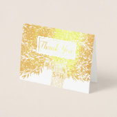 フォトゴールドフォイルイニシャルツリートランクサンキュー 箔カード (正面)