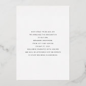 フォトゴールドモダンフォイル卒業発表 箔招待状 (裏面)