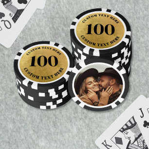 フォトゴールド100 ナンバリング ポーカーチップ