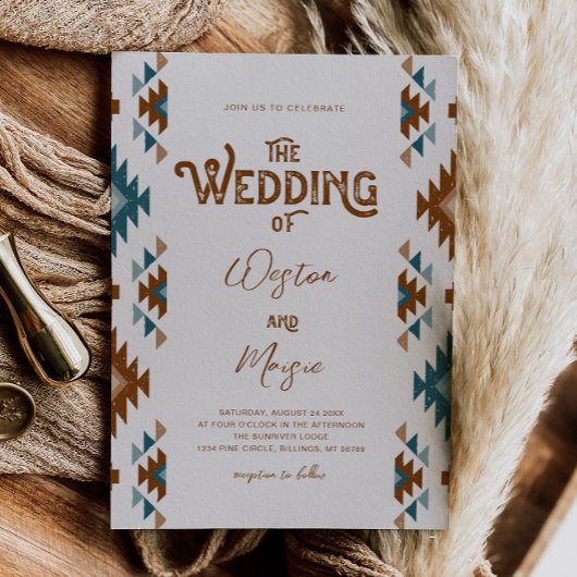 フォトサウスウエスタン結婚式招待状 招待状