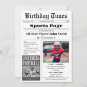 フォトサッカーのパーソナル誕生日招待状 招待状 (正面)