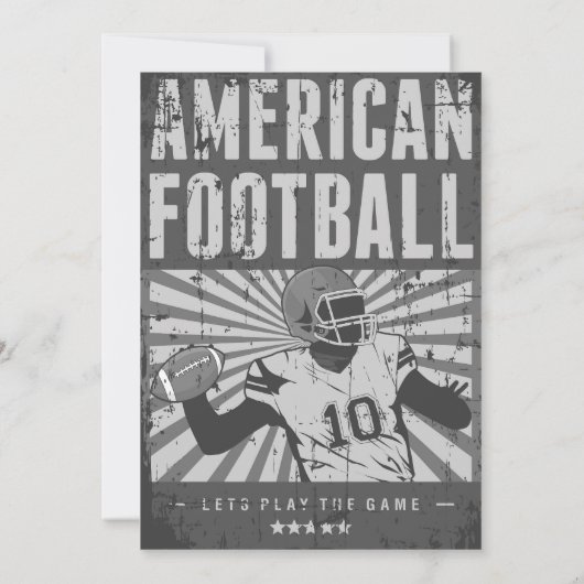 フォトサッカーのパーソナル誕生日招待状 招待状 (裏面)