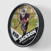 フォトサッカーカスタム選手またはコーチのギフト 壁時計 (傾斜)