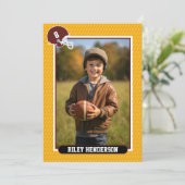 フォトサッカーパーティー誕生日 招待状 (スタンド正面)