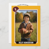 フォトサッカーパーティー誕生日 招待状 (正面/裏面)