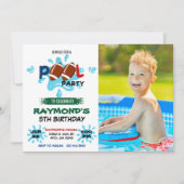 フォトサッカープールパーティー 招待状 (正面)