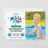 フォトサッカープールパーティー 招待状 (正面)