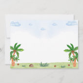 フォトサファリの誕生日の招待ジャングル動物1st 招待状 (裏面)