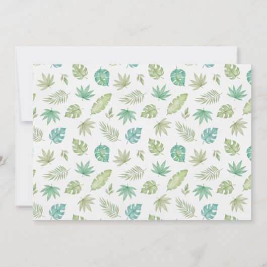 フォトサファリの誕生日の招待ワイルドワンパーティー 招待状 (裏面)