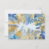 フォトサファリブルー誕生日サンキューカード 招待状 (裏面)