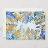 フォトサファリブルー1歳の誕生日サンキューカード 招待状 (裏面)