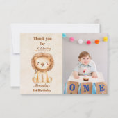フォトサファリワイルドワン誕生日 サンキューカード (正面)
