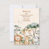 フォトサファリワイルドワン誕生日 サンキューカード (正面)