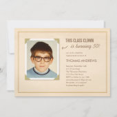 フォトサプおもしろいライズバースデーパーティ招待状 招待状 (正面)