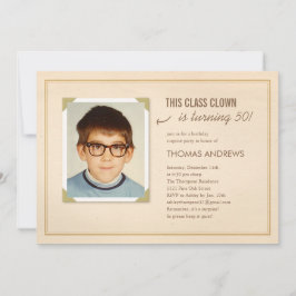 フォトサプおもしろいライズバースデーパーティ招待状 招待状