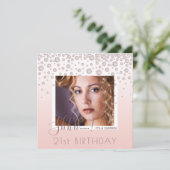 フォトサプライズバースデーパーティーバラ金ゴールドダイヤモンド 招待状 (スタンド正面)