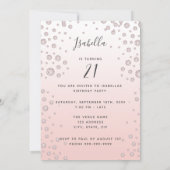 フォトサプライズバースデーパーティーバラ金ゴールドダイヤモンド 招待状 (裏面)