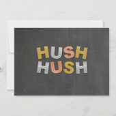 フォトサプライズバースデーパーティーHush Hush Metallic 招待状 (裏面)