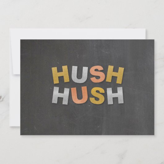 フォトサプライズバースデーパーティーHush Hush Metallic 招待状 (裏面)