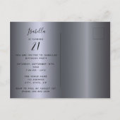 フォトサプライズ誕生日シルバーダイヤモンド招待 ポストカード (裏面)