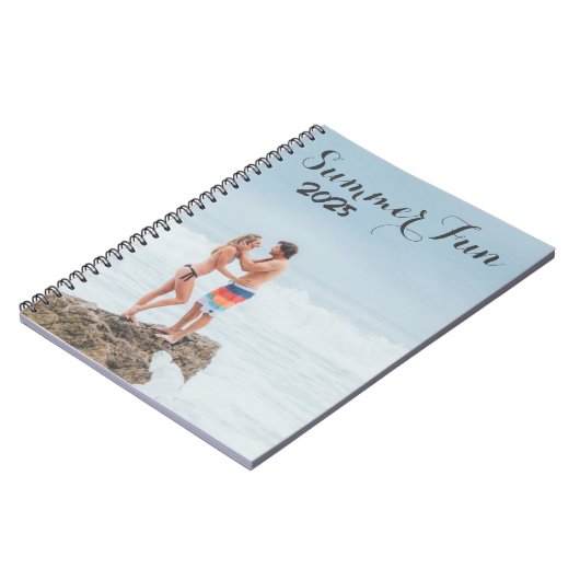 フォトサマーパーソナライズされたおもしろい記念ノートブック ノートブック (左側)