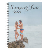 フォトサマーパーソナライズされたおもしろい記念ノートブック ノートブック (正面)