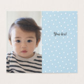 フォトサンキューウィンターキッドの誕生日ブルー (内部フラット)