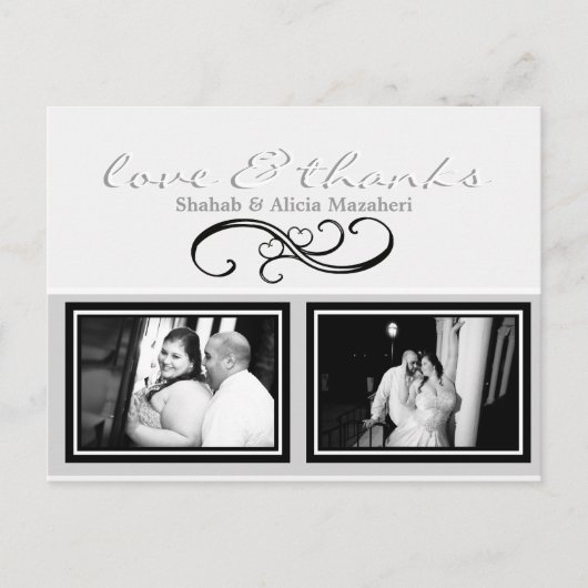 フォトサンキューカスタム写真付きノートはがき ポストカード (正面)