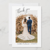 フォトサンキューカードテンプレート。 ノートカード (裏面)